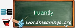WordMeaning blackboard for truantly